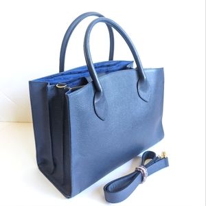 Samantha Thavasa Satchel Bag 2-Way Shoulder & Tote Bag 💎 Like new! NAVY